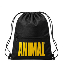 Animal - Animal Drawstring Backpack - Black with Yellow