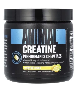 Animal Creatine Chews, Lemon Ice (EAN 039442005182) – 120 purutablettia