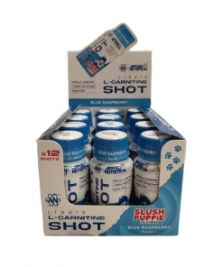 Applied Nutrition - Liquid L-Carnitine Shot, Slush Puppie Blue Raspberry - 12 x 60 ml.