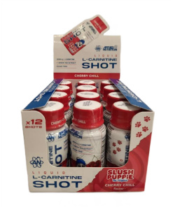 Applied Nutrition - Liquid L-Carnitine Shot, Slush Puppie Cherry Chill - 12 x 60 ml.