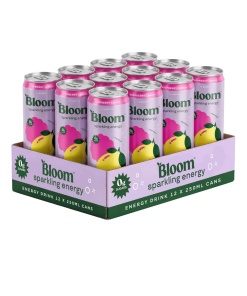 Bloom - Sparkling Energy, Raspberry Lemon - 12 x 250ml.