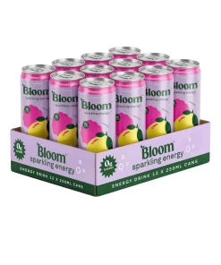 Bloom - Sparkling Energy, Raspberry Lemon - 12 x 250ml.
