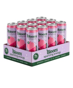 Bloom - Sparkling Energy, Strawberry Watermelon - 12 x 250ml.