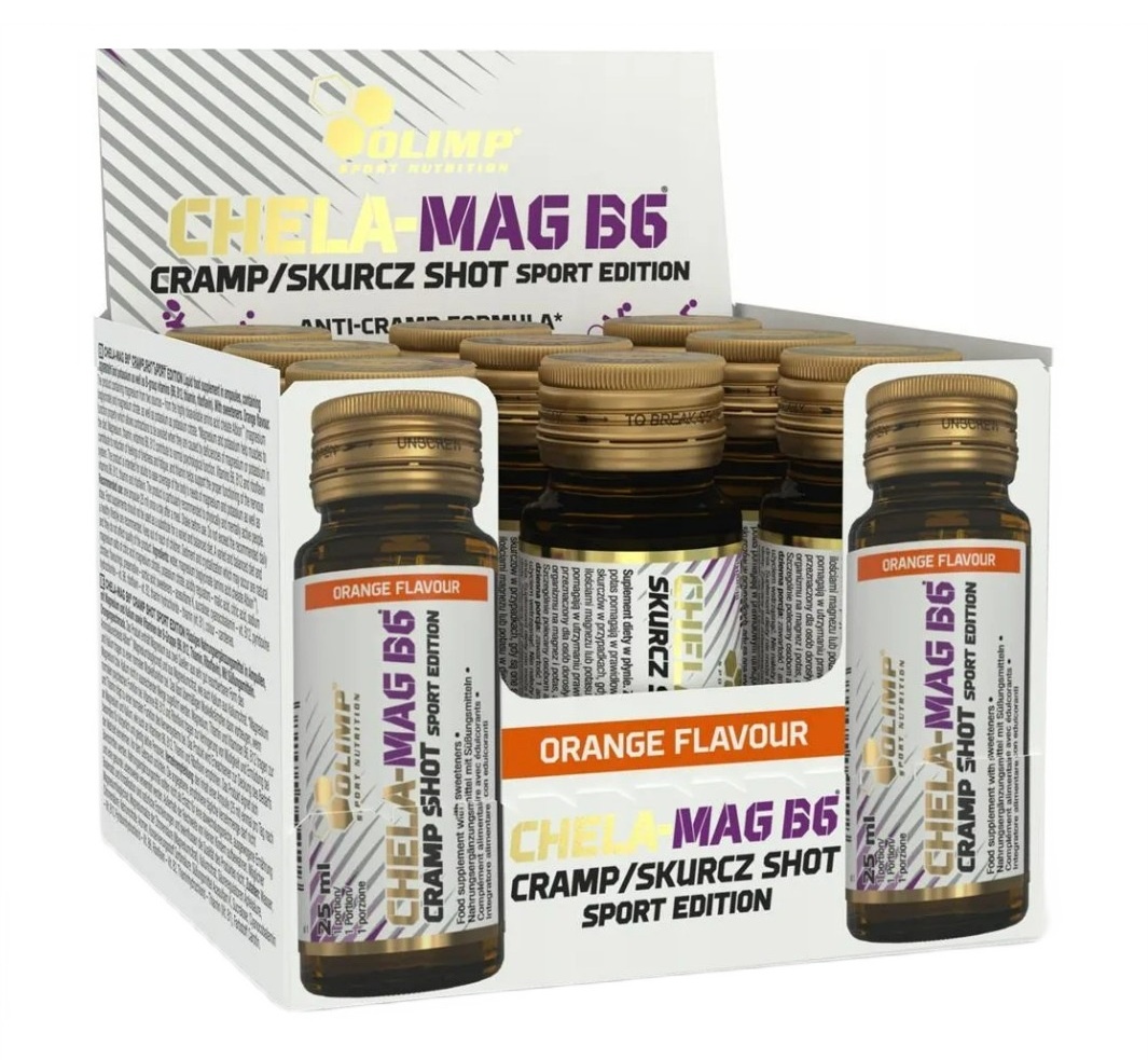 Chela-Mag B6 Cramp Shot, Orange - 9 x 25 ml.