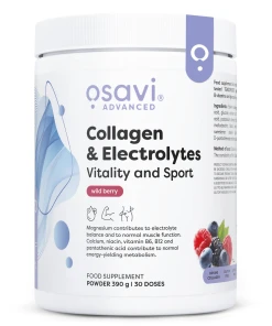 Kollagén-elektrolitok Vitality and Sport, vadbogyós íz – 390 g