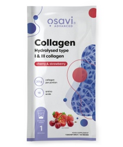 Collagen Hydrolysed Type I & III, Cherry & Strawberry - 22g (1 serving)