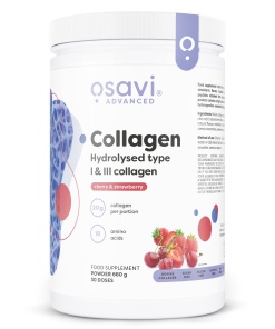 Collagen Hydrolysed Type I & III, Cherry & Strawberry - 660g