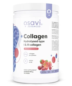 Collagen Hydrolysed Type I & III, Cherry & Strawberry - 660g