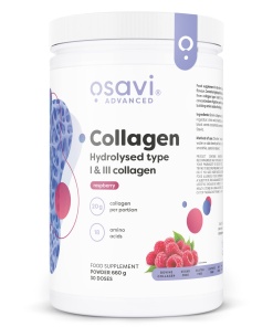 Collagen Hydrolysed Type I & III, Raspberry - 660g