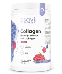 Collagen Hydrolysed Type I & III, Raspberry - 660g