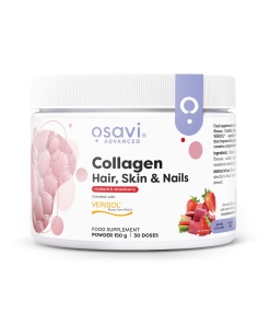 Collagen Peptides (Hair, Skin & Nails), Rhubarb & Strawberry - 150g