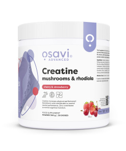 Creatine, Mushrooms & Rhodiola, Cherry & Strawberry - 300g