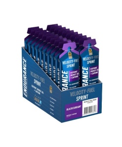Endurance Sprint Isotonic Energy Gel + Caffeine, Blackcurrant - 20 x 60g