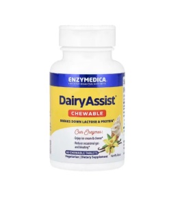 Enzymedica - DairyAssist Chewable, Vanilla - 60 chewable tablets