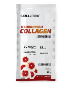 Hydrolysed Collagen Type I & III, Bloody orange - 22g (1 serving)