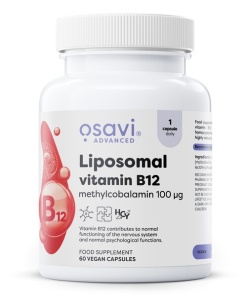 Liposomal Vitamin B12, Methylcobalamin 100mcg - 60 vegan caps