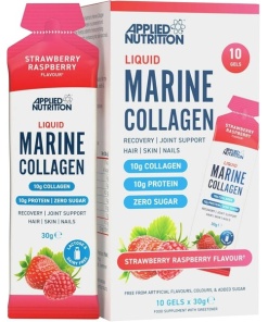 Liquid Marine Collagen, Strawberry Raspberry - 10 x 30g
