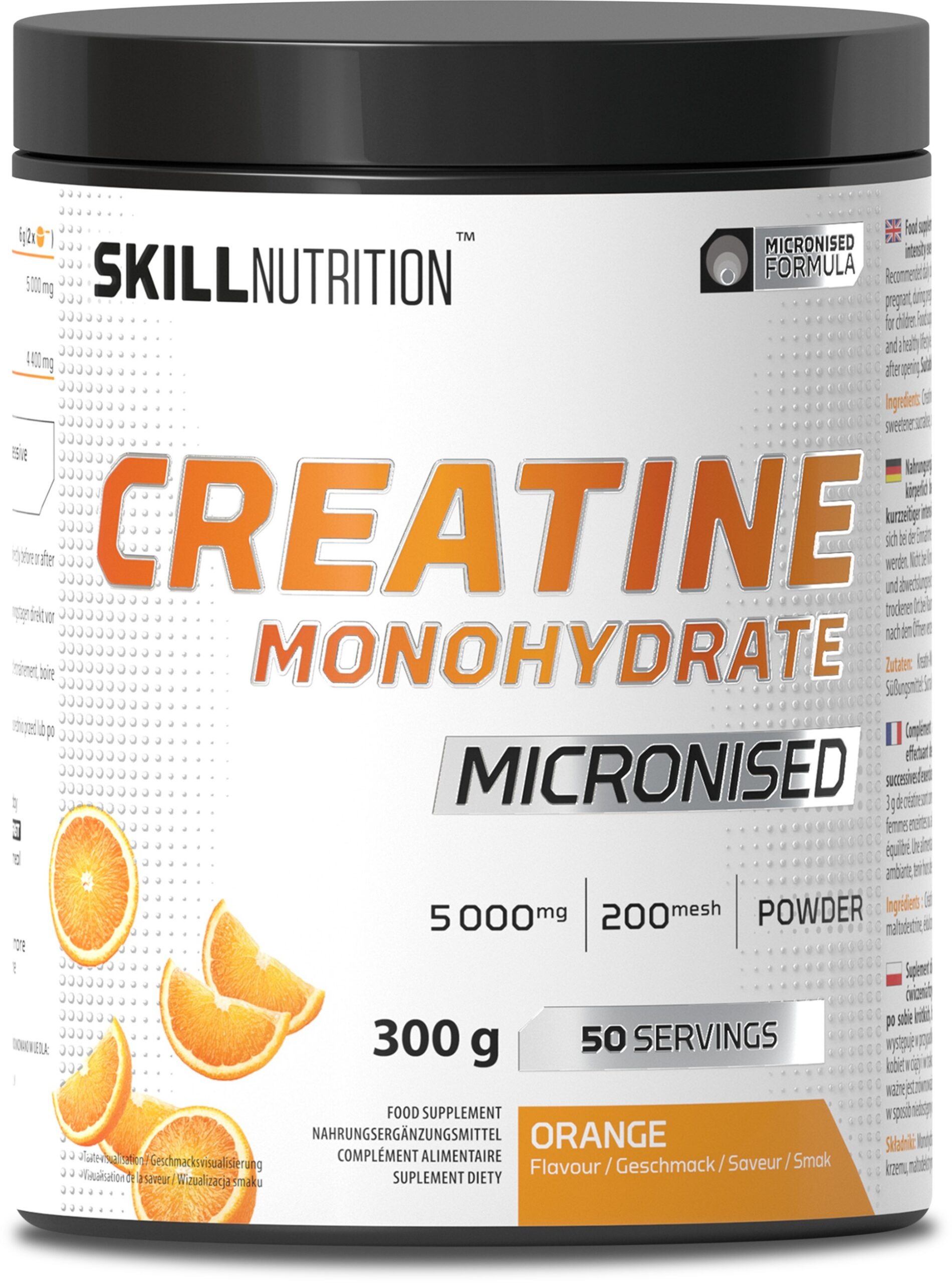 Micronised Creatine Monohydrate Flavoured, Orange - 300g