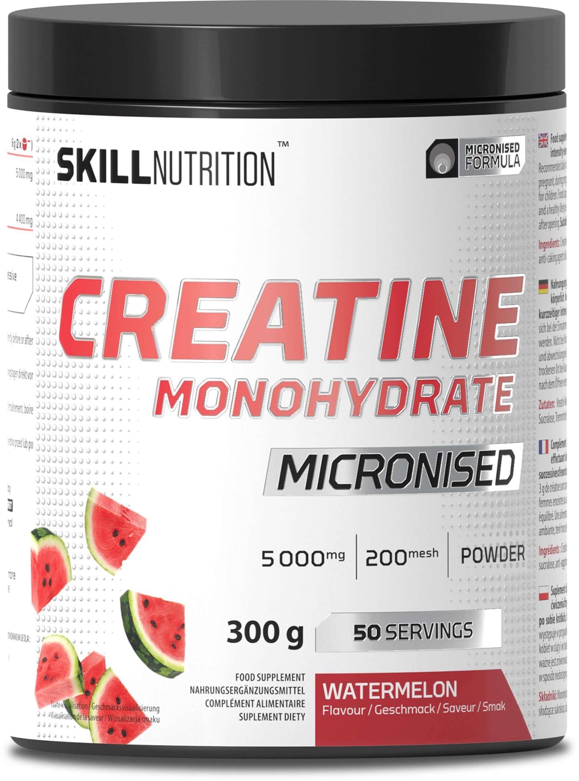 Micronised Creatine Monohydrate Flavoured, Watermelon - 300g