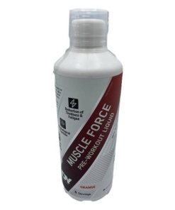 Muscle Force Liquid Pre-Workout, Orange - 500 ml.