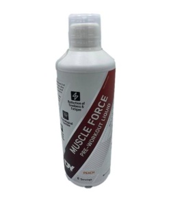 Muscle Force Liquid Pre-Workout, Peach - 500 ml.