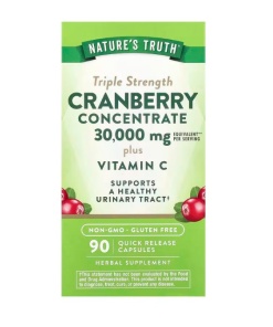 Nature's Truth Tripple Strength Cranberry Concentrate plus Vitamin C - 90 caps