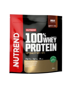Nutrend - 100% Whey Protein, Chocolate + Cocoa - 800g